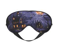 Mystery House Halloween Night Sleep Mask, Eye Masks for Sleep Double-Sided, Sleep Masks for Women Men, Blackout Eye Covers for Sleeping, Travel