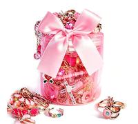 Mystery Jewelry Jar Bundle - 40-45 Piece Jewelry Box for Women, Goth Jewelry Boho Mixed Set (Necklace, Earrings, Rings and Bracelets) Alternative Fashion Romantic Present for Her, Alloy Steel, Alloy