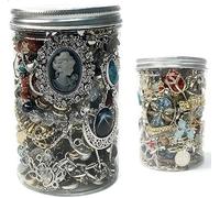 Mystery Jewelry Jar for Women, Gothic Witchy Vintage Jewelry Gift Set(Goth Boho Mixed Punk Everyday Necklaces,Earrings, Rings,Bracelets/Bangles),Unique Alternative Fashion Romantic Cute Present for
