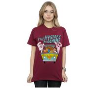 Mystery Machine Cotton Boyfriend T-Shirt Scooby Doo Burgundy M