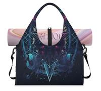 Mystery Magic Sign Sports Duffel Bag for Women Men Weekend Overnight Bag with Shoe Compartment Shoulder Tote Luggage Bag for Yoga Gym Travel
