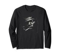 Mystery Man Smoking Noir Portrait Urban Smoke Long Sleeve T-Shirt