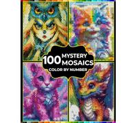 Mystery Mosaic Color by Number Book for Adults: Hidden Images with Colorful Geometric Patterns, Creative Number Art, and Bold Black Background Designs