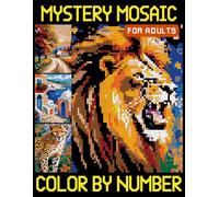 Mystery Mosaic Color by Number for Adults: Easy and Relaxing Quest Coloring Pages (Color by Number Pixel Art Challenges)
