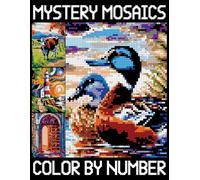 Mystery Mosaics Color By Number: Adult Pixel Coloring Books for Women & Men, Mysteries Quest Extreme Challenges