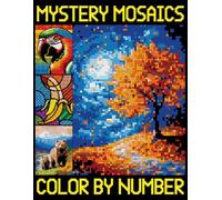 Mystery Mosaics Color By Number: Easy and fun Pixel Art Designs for Adults, Color Quest Extreme Challenges for Relaxation