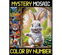 Mystery Mosaics Color by Number: Easy Pixel Art Puzzles for Adults & Teens | Color Quest for Relaxation
