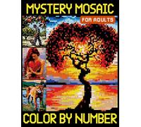 Mystery Mosaics Color By Number for Adults: Pixel Art Challenges to Reveal Hidden Images, Relaxing Quest Coloring Pages