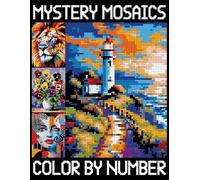 Mystery Mosaics Color by Number: Fun & Relaxing Pixel Art Color Quest for Teens, Seniors and Adults