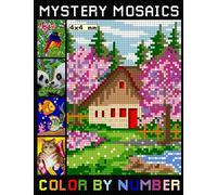 Mystery Mosaics Color By Number: Pixel Art Coloring Book For Adults | Color Quest Challenges to Complete (Mosaic Color By Numbers)