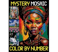Mystery Mosaics Color By Number: Puzzle Coloring Book for Adults Stress Relief, Great Pixel Art Challenges