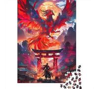 Mystery Phoenix In Torii 1000-Piece Puzzle for Adults, 38x26cm/1000pcs; Smooth White Card with Reduced Dust; to Return to Whenever Time Permits