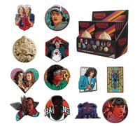 Mystery Pin Badges CDU Containing 12 Pins in Blind Boxes Stranger Things Multi One Size