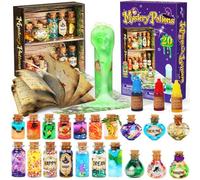 Mystery Potion Making Kit for Kids - 20 Wizard Potion Bottles with Recipe Book, Glitter Charms Creative Activity Set Ages 6-12, Birthday Christmas Gift for Boys & Girls, Perfect for Harry Potter Fans