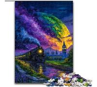 Mystery Train Adult Jigsaws 1000 Piece, Stress Reliever Staycation Kill Time with Matching Poster And Trivia Sheet (50x75cm)