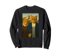 Mystic AmeriCat Gothic - famous painting parody Sweatshirt
