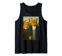 Mystic Americat Gothic - Famous Painting Parody Tank Top