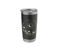 Mystic Astrology Moon Mushroom Wiccan Boho Aesthetic Black Stainless Steel Insulated Tumbler