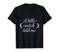 Mystic Aura A Little Witch Told Me Crescent Moons T-Shirt