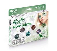 Mystic Biodegradable Eco Chunky Glitter by Moon Glitter - Boxset - Cosmetic Bio Festival Makeup Glitter for Face, Body, Nails, Hair, Lips - 3g
