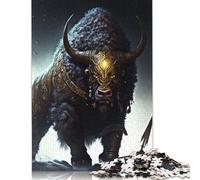 Mystic Bison 500 Piece Jigsaw Puzzle Family Fun Jigsaws for Adults And Challenging Game,stress Relief Games And Unique Gifts 500pcs (52x38cm)