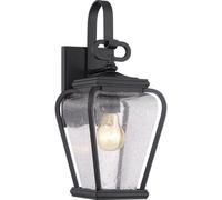 Mystic Black Outdoor Ip44 Wall Light Sconce With E27 Led Bulb - 60W Maximum