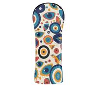 Mystic Boho Evil Eyes Dots Contemporary Golf Cover Headcovers with Number Tags for Woods and Driver Hybrid