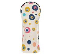 Mystic Boho Evil Eyes Dots Contemporary Golf Covers Headcovers with Number Tags for Driver & Fairway Woods