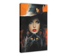 Mystic Bonds Watercolor Print - Witch & Black Cat Familiar-1_1 (1)