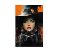Mystic Bonds Watercolor Print - Witch & Black Cat Familiar-1_1 (1)