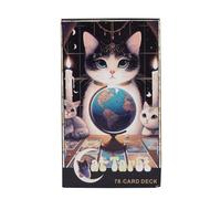 Mystic Cat Deck, Coated Paper Cards, Portable Tarot Oracle, Spiritual Party Reading Entertainment Tool, Wiccan Supplies Personal Practice Game, Divination Gear for Collectors, Friends, Seekers