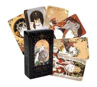 Mystic Cat Deck, Oracle Tarot Cards, Fortune Reading Game, Entertainment Party Gathering Witch Tool, Spiritual Meditation Group Divination Session, Occult Gear for Friends, Collectors, Seekers