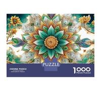 Mystic Cat Puzzles 1000 Pieces for Adults Jigsaw Puzzles for Adults 1000 Piece Puzzle Challenging Game for The Whole for Women,Mandala Flower Gifts for MenFun Activity for Home