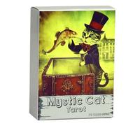Mystic Cat Tarot 78-Card Deck Board Game English Visions Divination Edition for Party Gatherings and Family Nights Mystic Cat Tarot