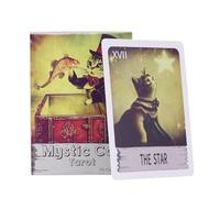 Mystic Cat Tarot Cards, 78Pcs Tarot Cards, Tarot Cards for Fortune Telling, Tarot Board Game Cards,English Tarot Cards, 78Pcs Mystic Cat Tarot Deck for Divination, Board Games, and Fortune Telling
