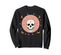 Mystic Celestial Skull Stars Moon Esoteric Art Sweatshirt