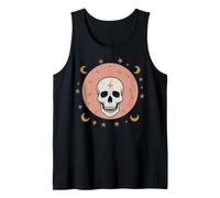 Mystic Celestial Skull Stars Moon Esoteric Art Tank Top