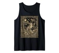 Mystic Celestial Wolf Constellation Tarot Card Tank Top