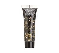 Mystic Chunky Face & Body Glitter Gel by Moon Glitter - Luxe - Cosmetic Festival Glitter Face Paint for Face, Body, Hair, Nails - 12ml
