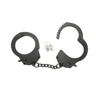 Mystic City Black Metal Handcuffs with Keys and Safety Release for Fancy Dress Costume Accessory or Roleplay