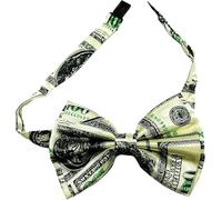 Mystic City Mens Pre Tied Bow Tie Adjustable Satin Neckwear Formal Wedding Party Tuxedo Accessory For Black Tie Events Classic Design Comfortable Secure Fit For Special Occasions (Dollar)