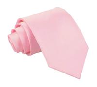 Mystic City Men's Premium Plain Ties Solid Colour Slim Skinny Necktie Formal wedding Party (Baby Pink)