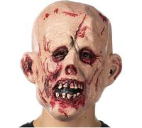 Mystic City Realistic Bloody Zombie Latex Mask for Halloween - Scary Horror Cosplay Mask for Adults, Costume Parties, and Haunted Houses