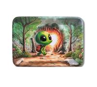 Mystic City Rolling Tray 15x20cm Alien Explorer Metal Tray Forest Portal Art Desk Organiser Durable Compact Serving Tray Decorative Gift for Him Her Novelty Home Accessory