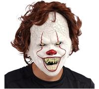 Mystic City Scary Clown Latex Mask for Halloween - Realistic Horror Mask for Adults, Cosplay, and Costume Parties