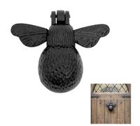 Mystic Colonial Bumblebee Door Knocker Authentic Vintage Cast Iron Front Door & Gate Knocker with Mounting Hardware Unique Heavy Duty Black Home Decor Gift