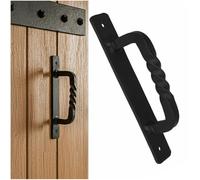 Mystic Colonial Cast Iron Barn Door Pull Handle - 6.1 Inch Vintage Rustic Black Hardware for Gates, Cabinets, Sliding Doors & Outdoor Use