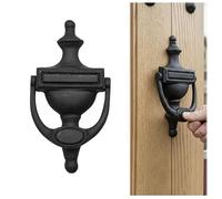 Mystic Colonial Rustic Cast Iron Victorian Door Knocker 1 Pc - 19.5 cm x 10 cm | Black Coated Vintage Colonial Style Front Door Use