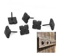 Mystic Colonial Solid Cast Iron Decorative Studs - Pack of 6 Vintage Nailhead Clavos for Wood Doors, Barn Doors & Furniture - Rustic Gothic Victorian Hardware (3cm / 1.1")