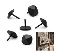 Mystic Colonial Solid Cast Iron Hand Forged Decorative Clavos - Natural Oil Blackened Finish - Vintage Rustic Nails for Doors, Cabinets & Furniture
